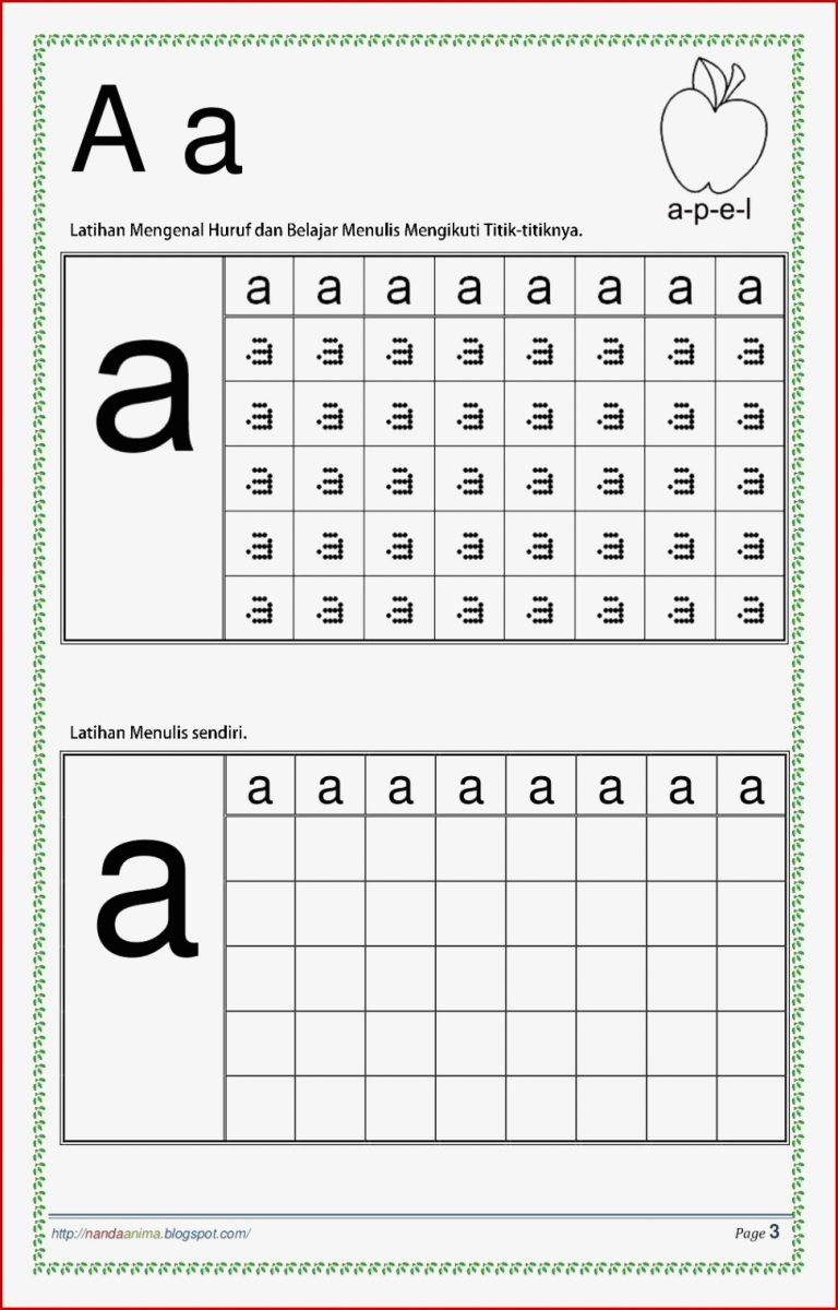 Belajar Mengenal Dan Menulis Huruf Abc