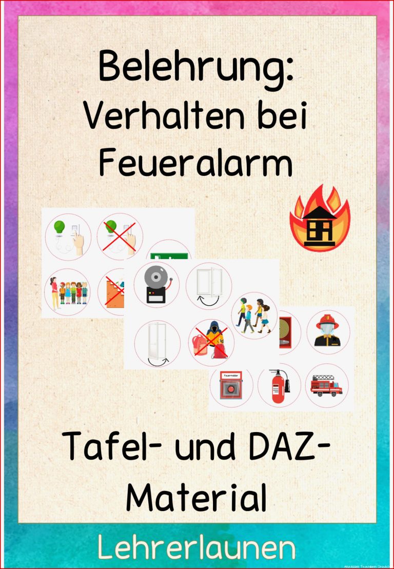 Belehrung Feueralarm Grundschule und DAZ