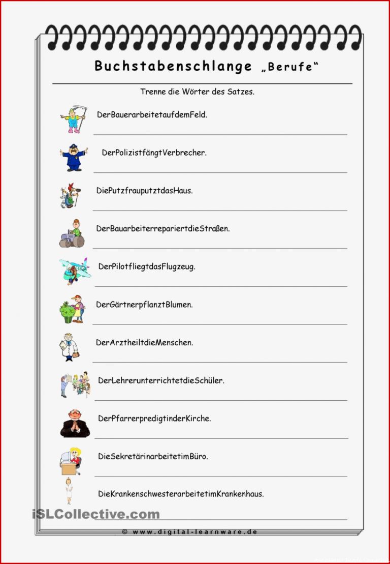 Faszinierend Arbeitsblätter Berufe Grundschule Sie Kennen Müssen