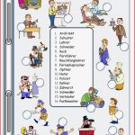 Berufe Grundschule Arbeitsblätter Worksheets