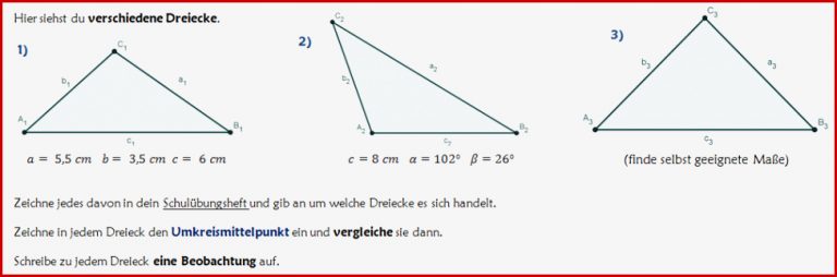 Besondere Punkte des Dreiecks Lernpfad