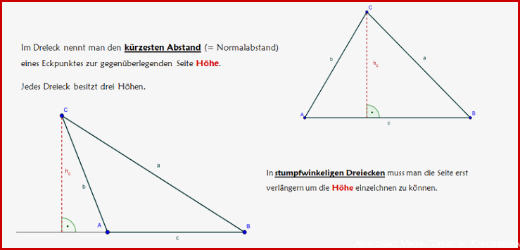 Besondere Punkte des Dreiecks Lernpfad