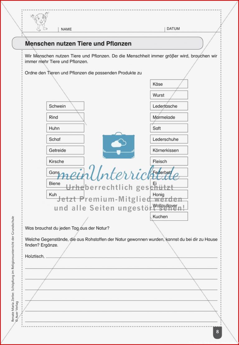 Bewahrung Der Schöpfung Meinunterricht