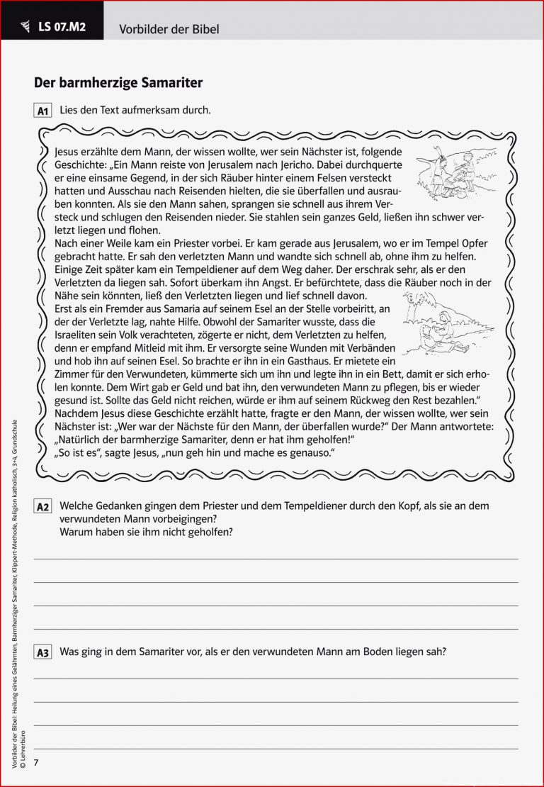 Bibel · Arbeitsblätter · Grundschule · Lehrerbüro