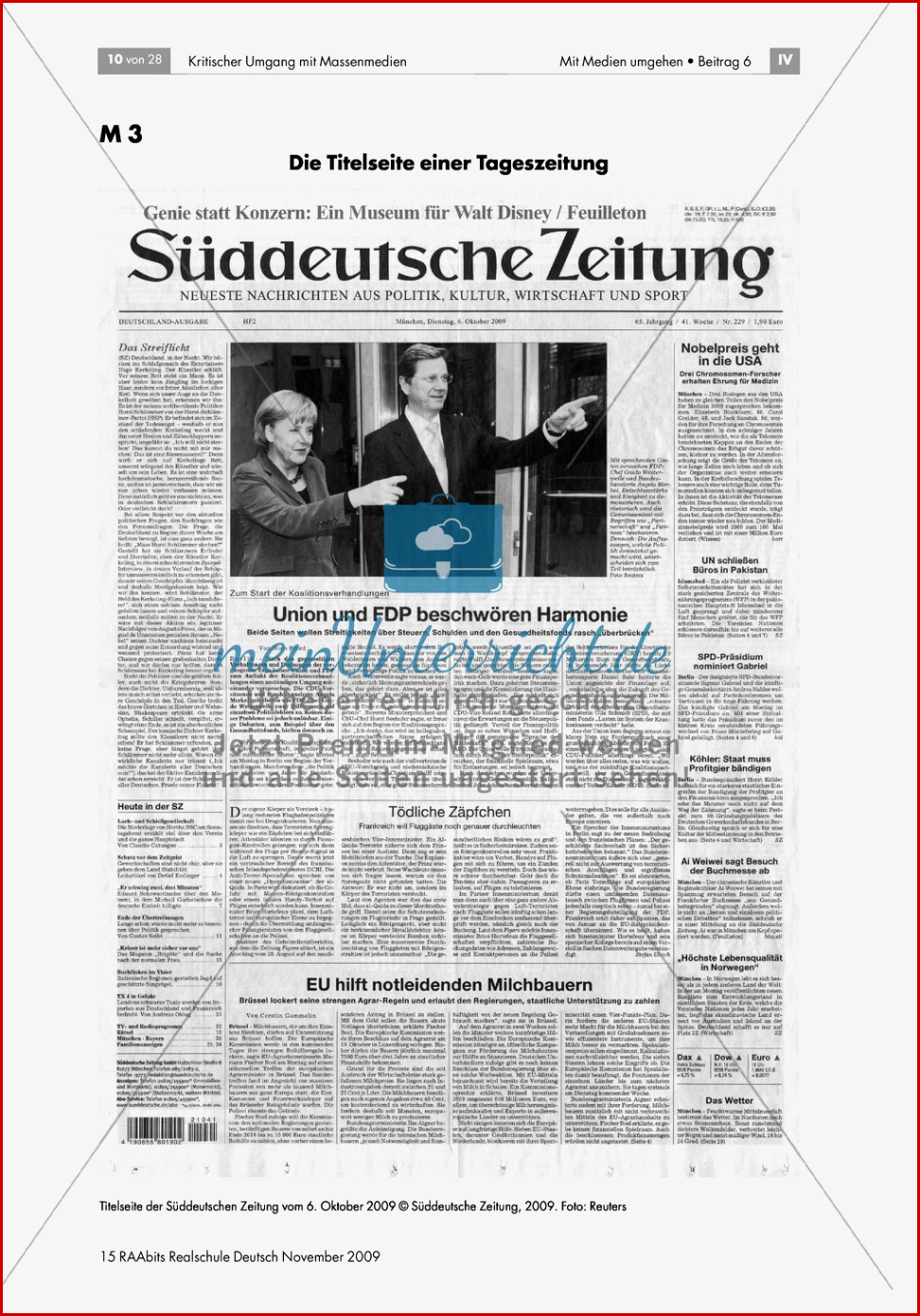 Bild Zeitung Titelblatt