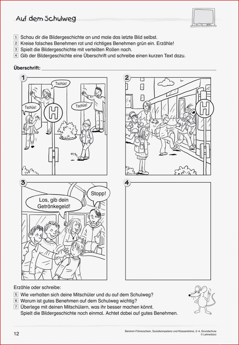 Bildergeschichte Fahrrad Grundschule Arbeitsblatt