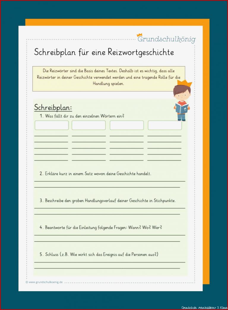 Bildergeschichte Grundschulkönig Klasse 4