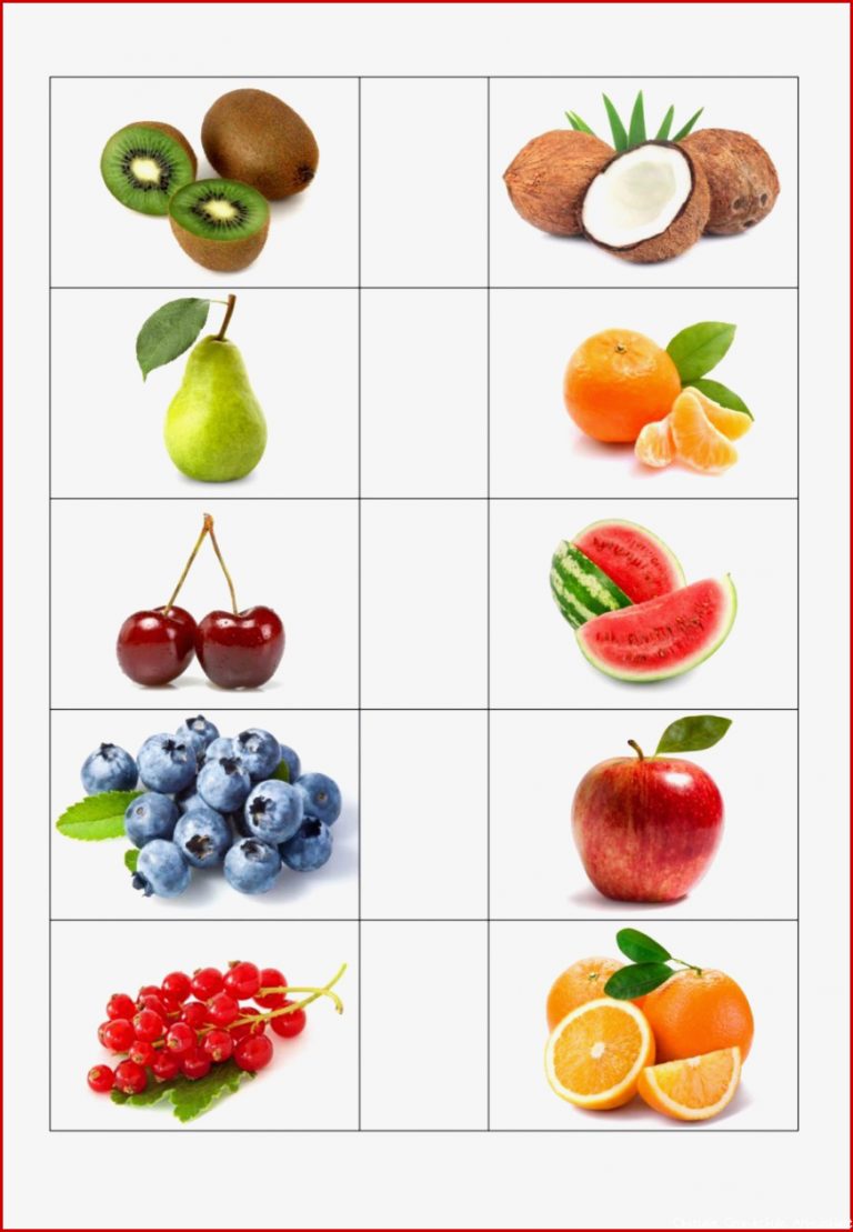 Bildkarten Obst