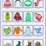 Bildwörterbuch Winterbekleidung