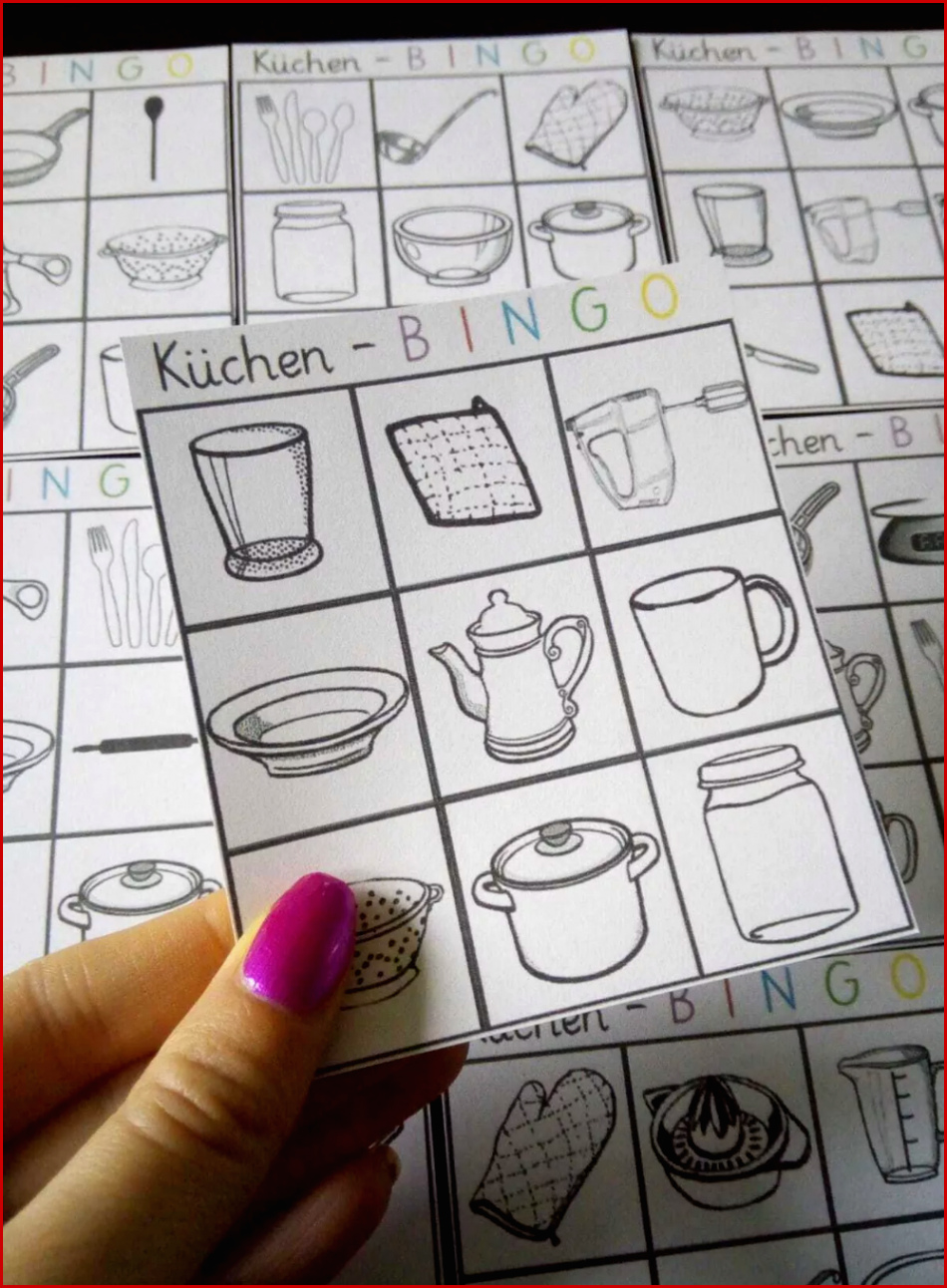 Bingo Küchengeräte – Unterrichtsmaterial In Den Fächern
