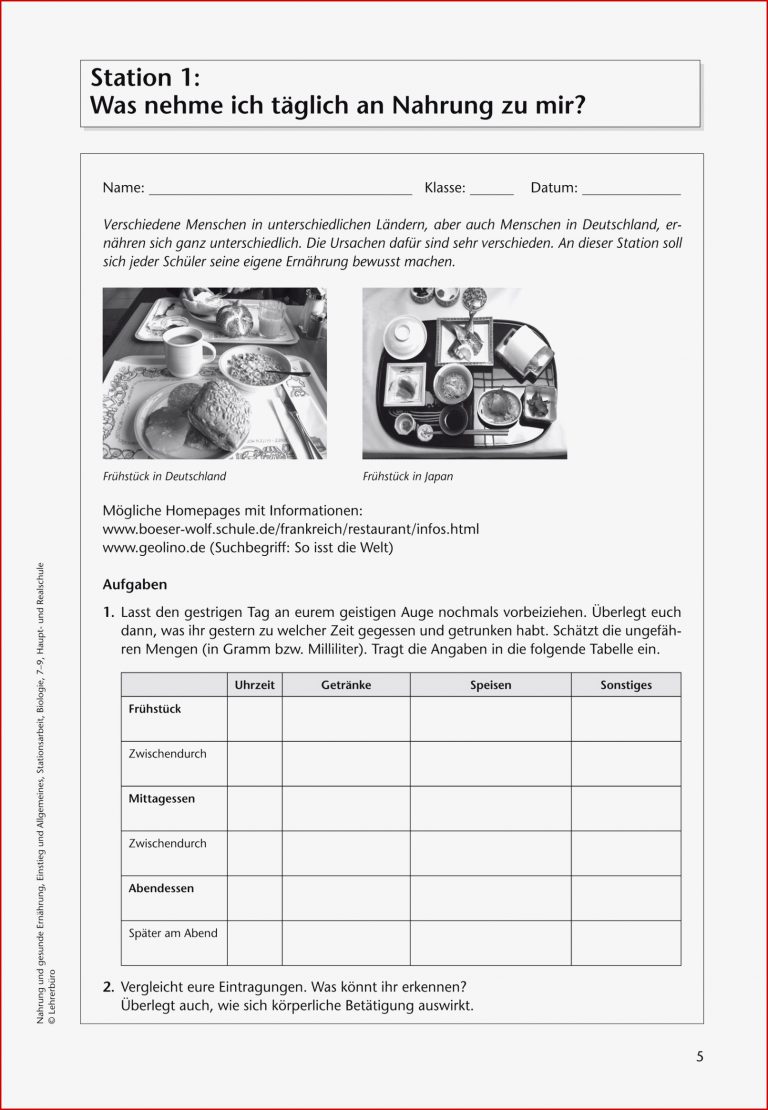 Biologie · Arbeitsblätter · Sekundarstufe I · Lehrerbüro