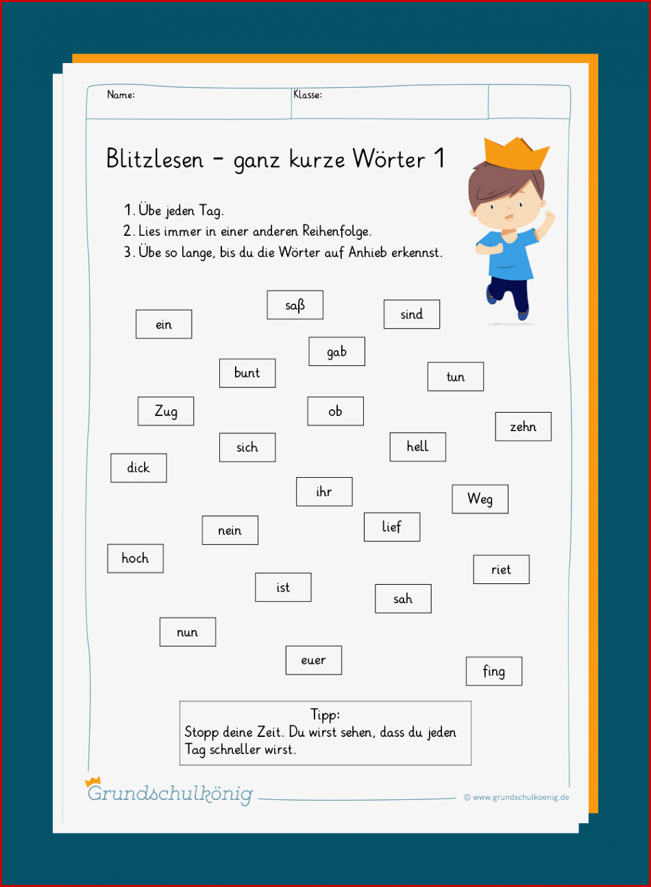 Blitzlesen - 4. Klasse