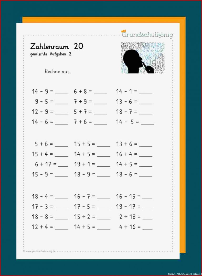 Blitzrechnen 1 Klasse Arbeitsblätter