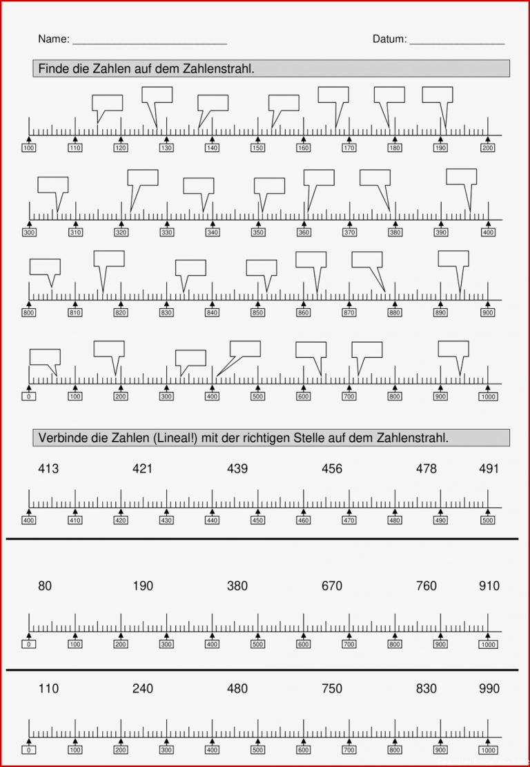 Br He Am Zahlenstrahl Arbeitsblatt Erin Ramos Grundschule