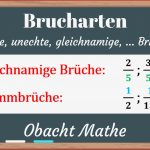 Brucharten Echte Brüche Unechte Brüche Gemischte