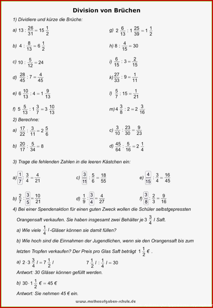 Bruche In Dezimalzahlen Umwandeln Arbeitsblatt
