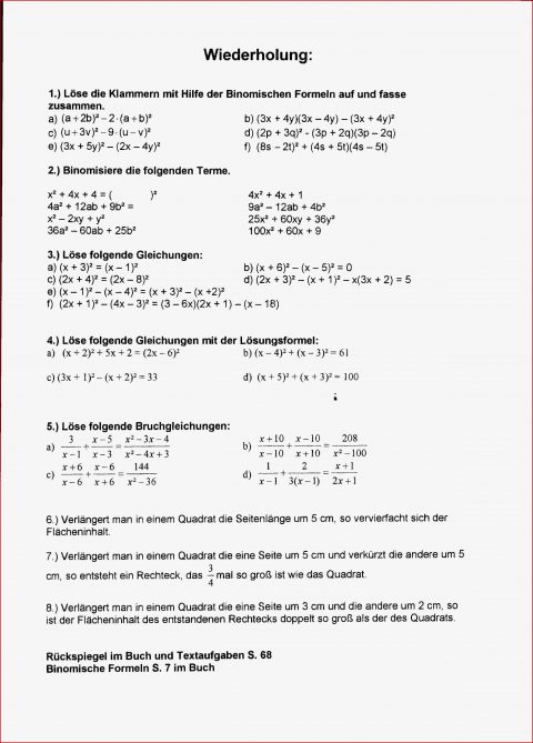 Bruchgleichungen Textaufgaben Klasse 9 Linemathe
