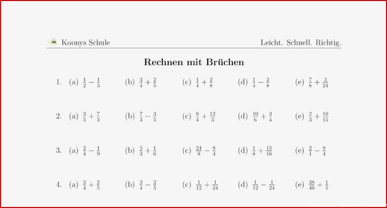 Bruchrechnen Mathe Arbeitsblätter Klasse 6 Brüche Zum