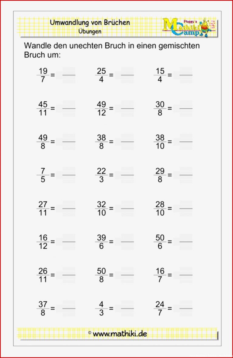 Bruchrechnen Mathe Arbeitsblätter Klasse 6 Brüche Zum