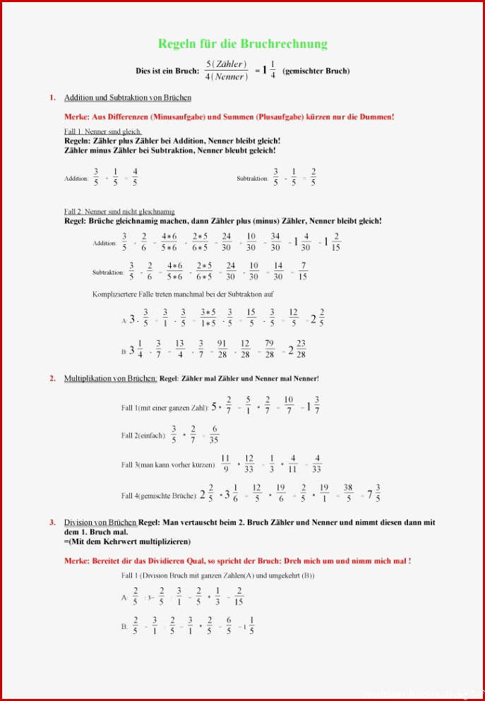 BRUCHRECHNEN REGELN PDF DOWNLOAD