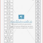 Bruchrechnung Arbeitsblätter Zur Addition Und Subtraktion