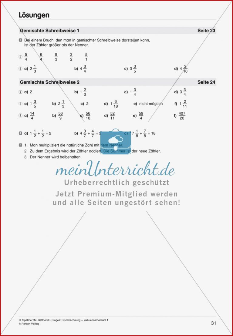 Bruchrechnung Einführung Meinunterricht