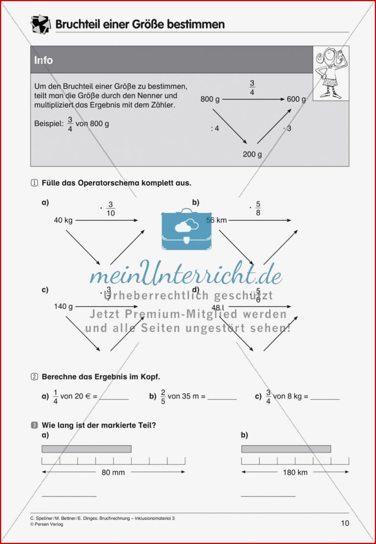 Bruchteile Von Größen Meinunterricht
