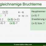 Bruchterme Ad Ren Und Subtrahieren