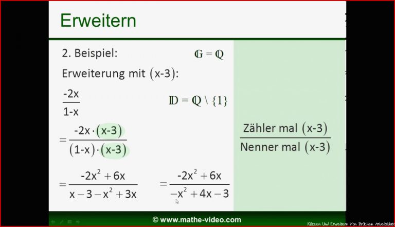 Bruchterme Kürzen Und Erweitern