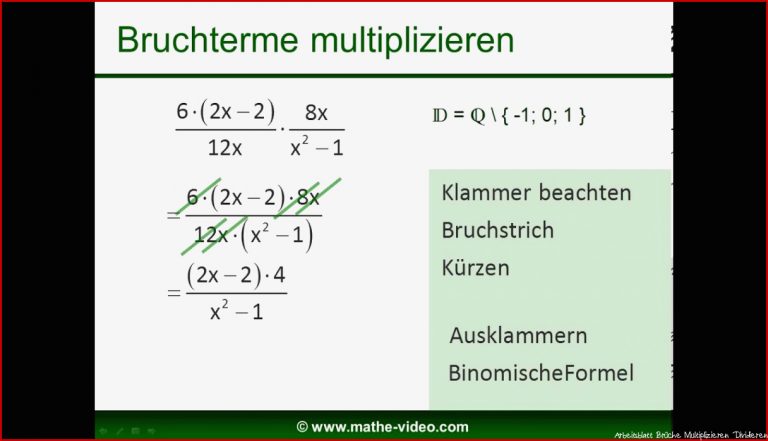 Bruchterme multiplizieren und divi ren