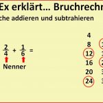 Brüche Ad Ren Und Subtrahieren Erklärung Zum