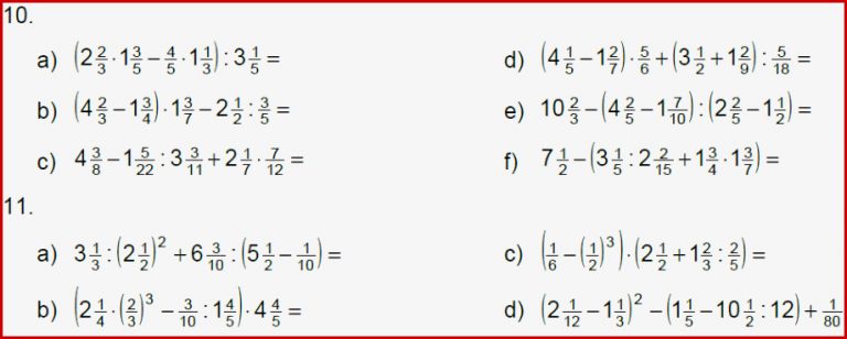 Brüche Bruchrechnen Bruchterme Meinstein