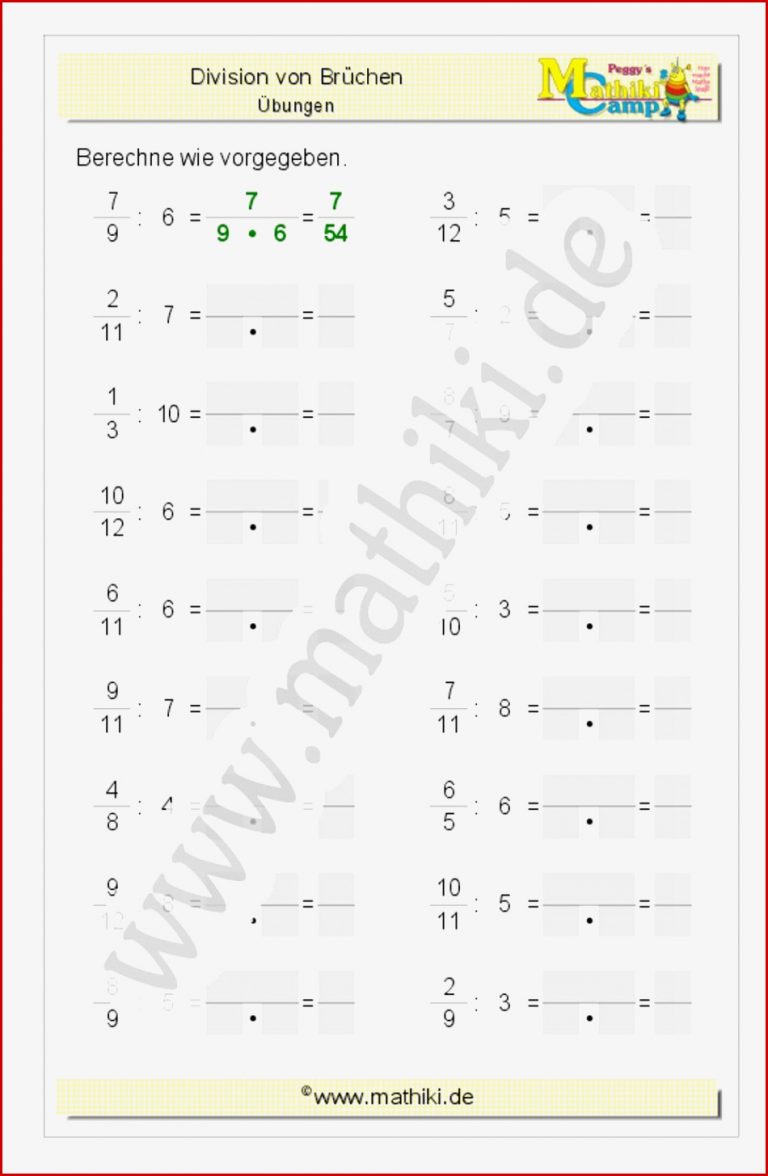 Brüche divi ren Klasse 5 6 Kostenlos Herunterladen Brüche divi ren Klasse 5 6