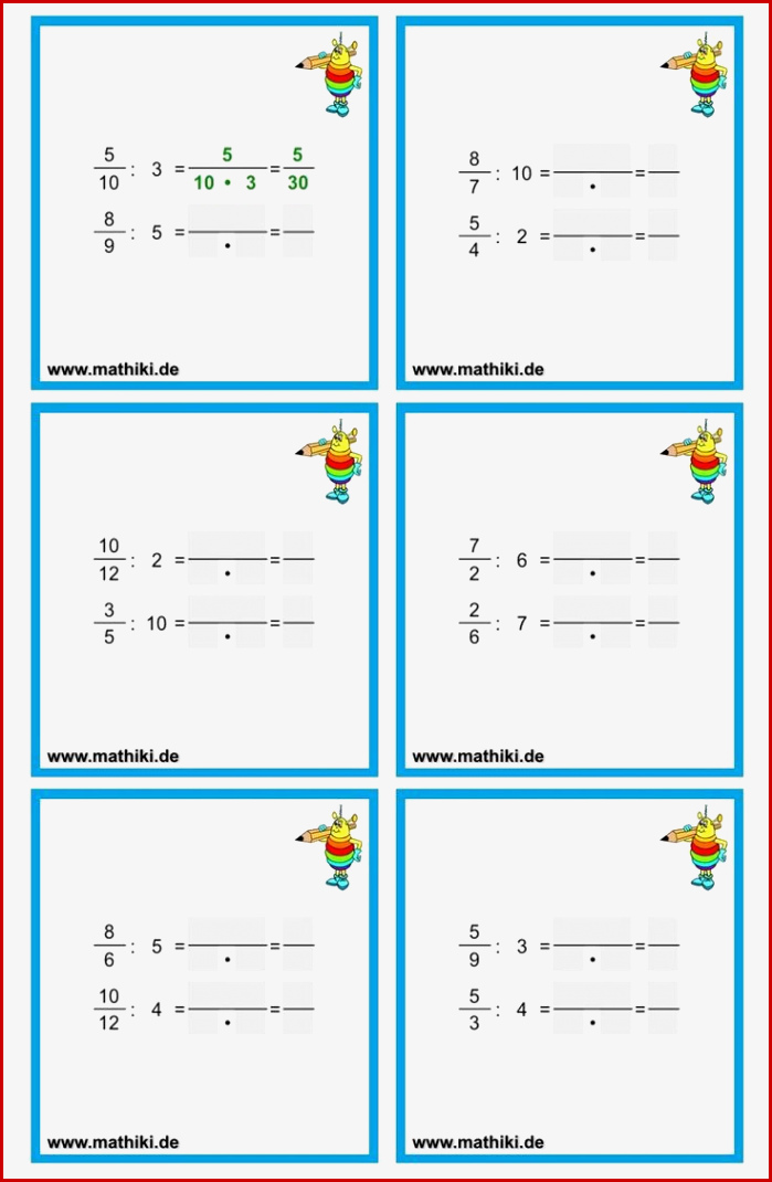 Brüche Divi Ren Klasse 5 6 Mathiki