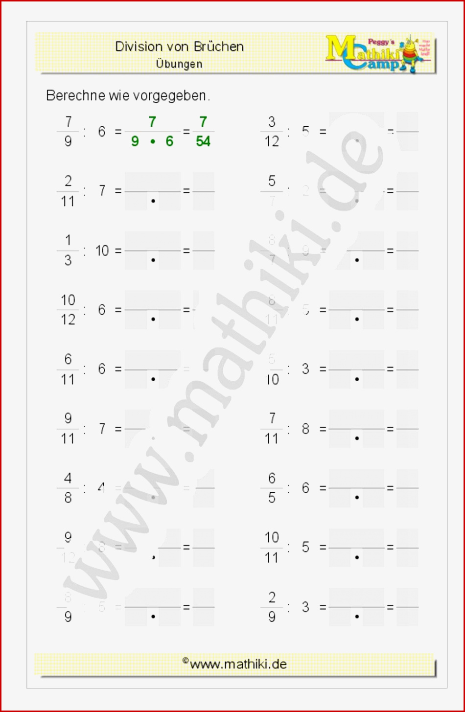 Brüche Divi Ren Klasse 5 6