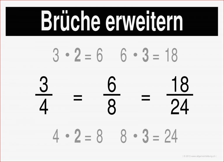 Brüche Erweitern Bruchrechnen