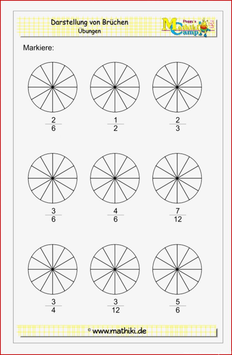 Brüche grafisch darstellen I Klasse 5 6 mathiki