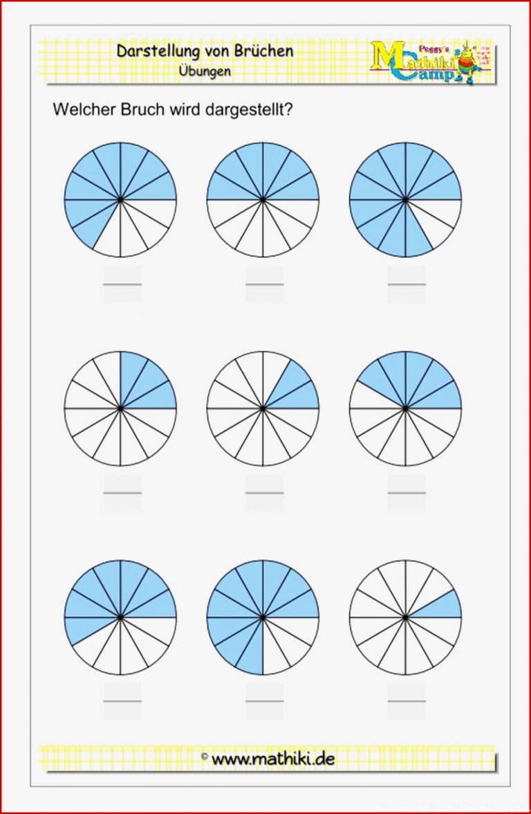 Brüche grafisch darstellen II Klasse 5 6 mathiki