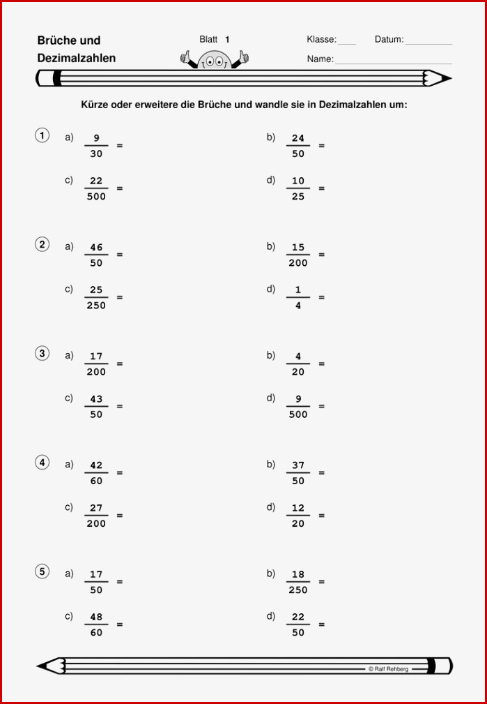 Brüche In Dezimalzahlen Umwandeln – Unterrichtsmaterial Im