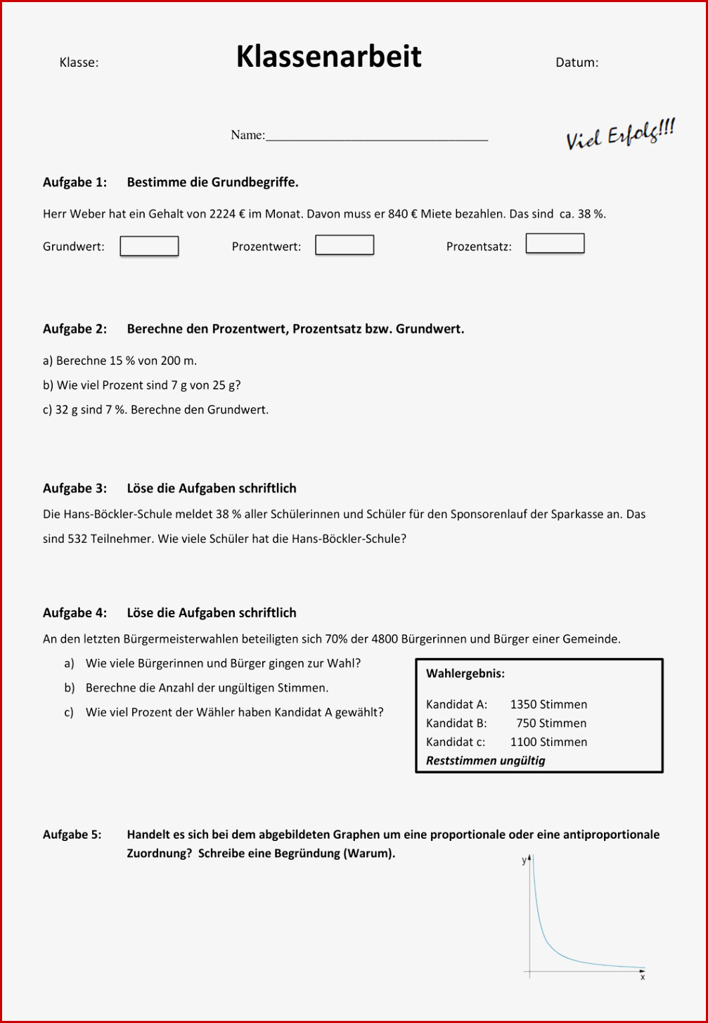 Brüche In Prozent Umrechnen 6 Klasse Arbeitsblätter