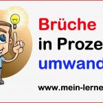 Brüche In Prozent Umwandeln Übung 1