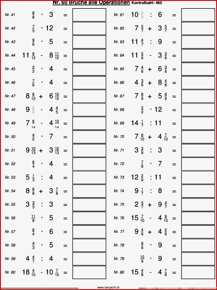 Brüche Mathe Arbeitbletter Klasse 6 4teachers