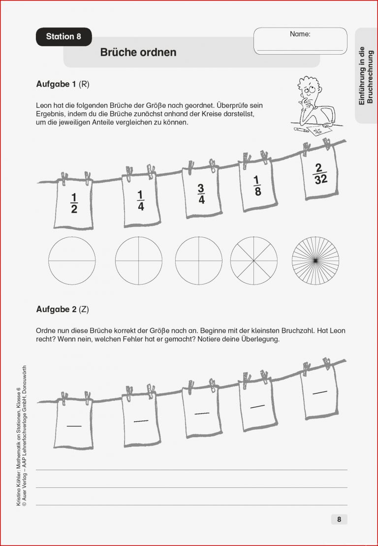 Brüche Mathe Arbeitbletter Klasse 6 Arbeitsblatt