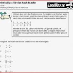 Brüche Mathe Arbeitbletter Klasse 6 Arbeitsblatt Mit