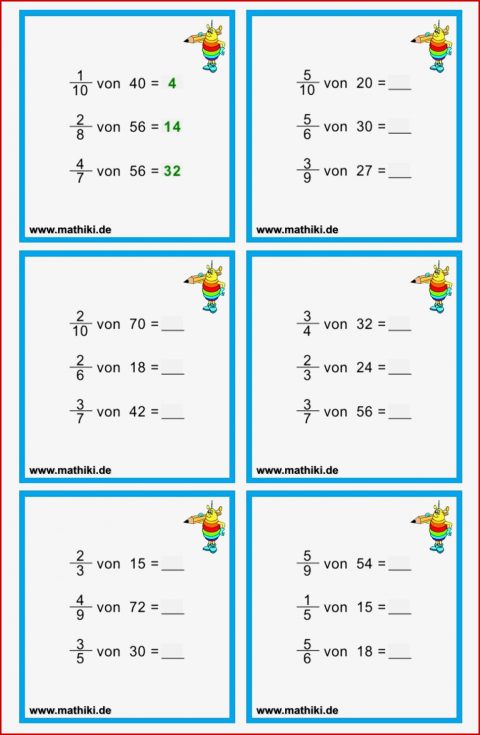 Brüche Mathe Arbeitbletter Klasse 6 Bruche Und