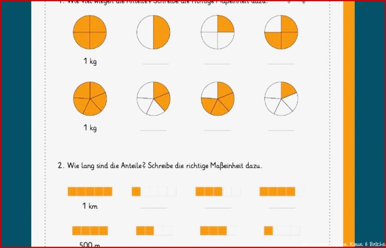 Brüche Mathe Arbeitbletter Klasse 6 Die Genaue