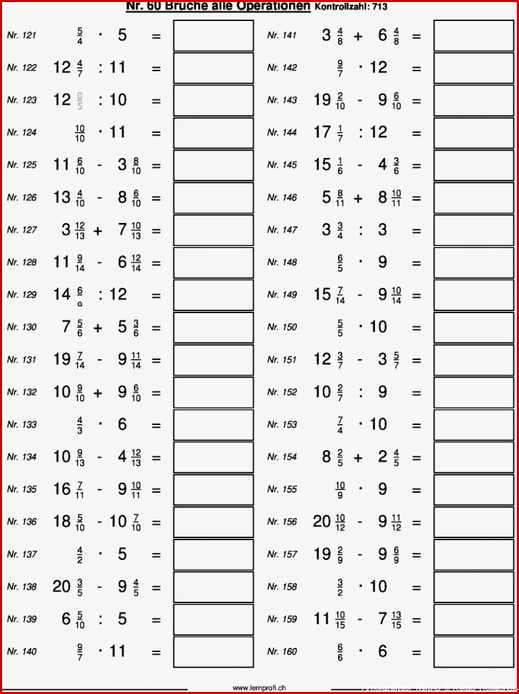 Brüche Mathe Arbeitbletter Klasse 6 Grundwissen