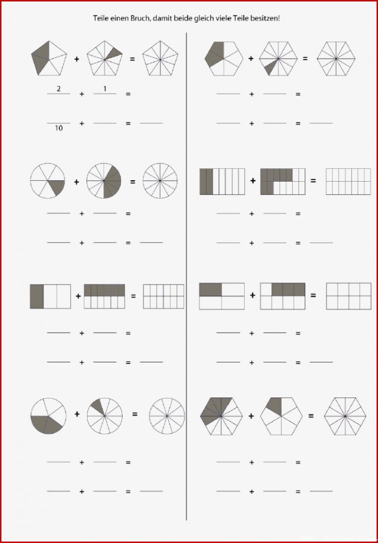 Brüche Mathe Arbeitbletter Klasse 6 Mathe Gleichungen