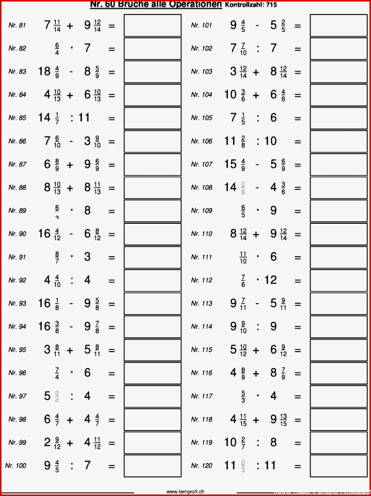 Brüche Mathe Arbeitbletter Klasse 6 Mathe Gleichungen