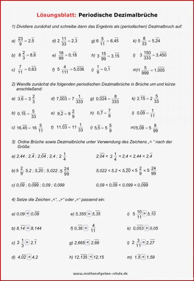 Brüche Mathe Arbeitbletter Klasse 6 Mathematik